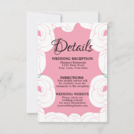 Roze en Witte Rozen Ontwerp Rsvp kaart