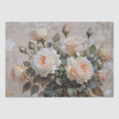 Roze en Witte Rozen Print Decoupage / Tissuepapier (Voorkant)