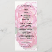 Roze en witte rozen programmakaart (Voorkant)