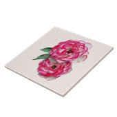 Roze en Witte Rozen Tegeltje (Zijkant)