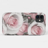 Roze en Witte Rozen Telefoon Case (Achterkant (horizontaal))