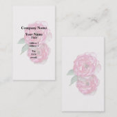 Roze en Witte Rozen Visitekaartje (Voorkant / Achterkant)