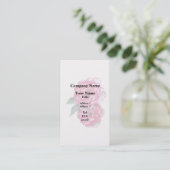 Roze en Witte Rozen Visitekaartje (Staand voorkant)
