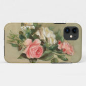 Roze en witte rozenboeket Case-Mate iPhone case (Achterkant (horizontaal))
