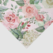 Roze en witte rozengewas tissuepapier (Detail)