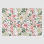 Roze en witte rozengewas tissuepapier (Voorkant)