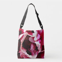 Roze en witte rozenkruisroze Canvas tas