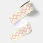 Roze en witte ruitvormen op satijnen lint (Achterkant)