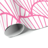 Roze en witte scallop patroon cadeaupapier (Rol Hoek)