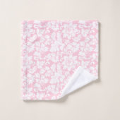 Roze en witte schade bad handdoek (Wasdoekje)
