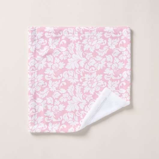 Roze en witte schade bad handdoek (Wasdoekje)