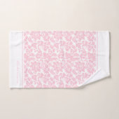 Roze en witte schade bad handdoek (Handdoek)
