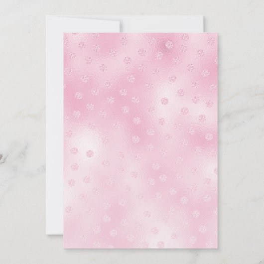 Roze en Witte Schattige Koe Bloemige Baby Shower U Kaart (Achterkant)