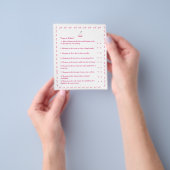 Roze en Witte Schommelpaard Aanpasbare W/F Spel Flyer (Hand)