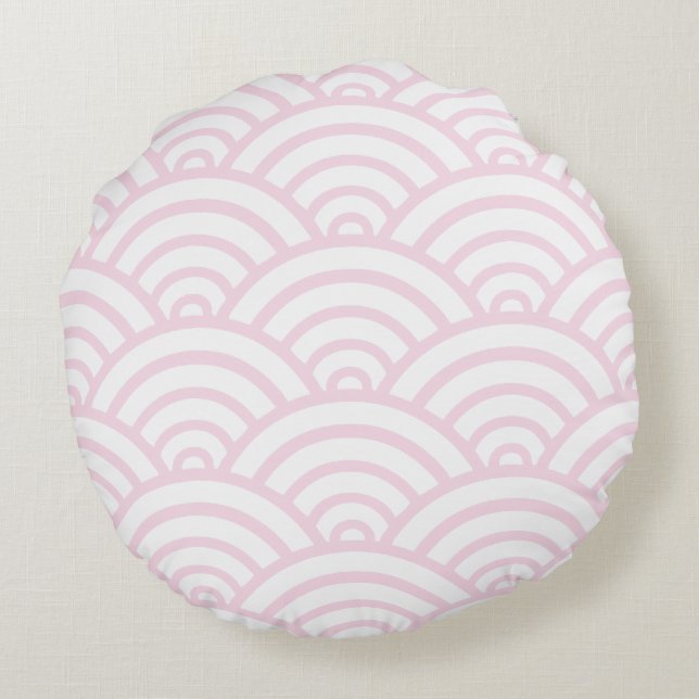 Roze en witte schroefvlekken rond de loods rond kussen (Achterkant)