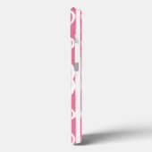 Roze en witte scrollwork Hoesje-Mate iPhone case (Achterkant / Links)