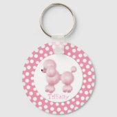 Roze en witte Sleutelhanger (Voorkant)