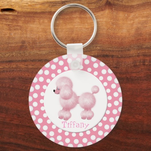 Roze en witte Sleutelhanger (Voorkant)