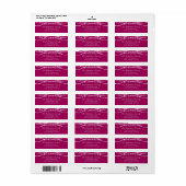 Roze en Witte Slingerlichten Retouradres Etiket (Full Sheet)