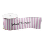 Roze en witte Snoep Stripe met gepersonaliseerde t Satijnen Lint (Spoel)