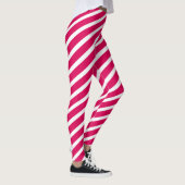 Roze en witte Snoep Stripes Leggings (Rechts)