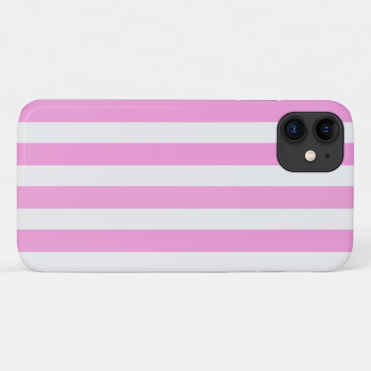 Roze en witte snoepjes strepen Case-Mate iPhone case (Achterkant (horizontaal))