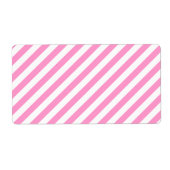 Roze en witte Snoepjes strepen. Etiket (Voorkant)