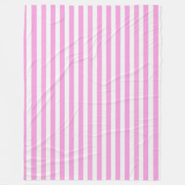 Roze en witte snoepjes strepen fleece deken