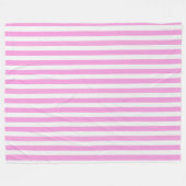 Roze en witte snoepjes strepen fleece deken (Voorkant (Horizontaal))