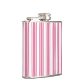 Roze en witte snoepjes strepen heupfles (Rechts)