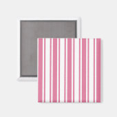 Roze en witte snoepjes strepen magneet (Voorkant / Achterkant)