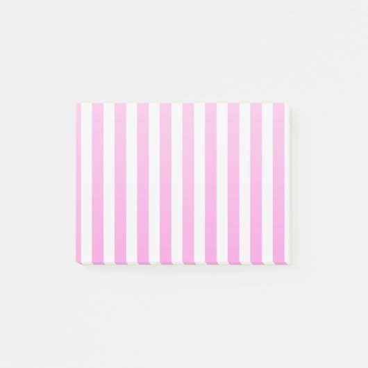 Roze en witte snoepjes strepen post-it® notes (Voorkant)