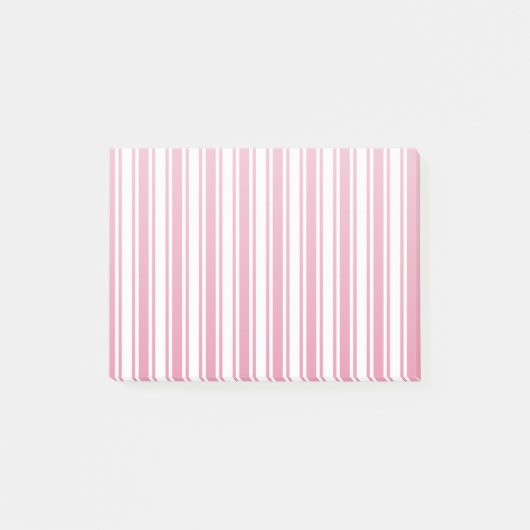 Roze en witte snoepjes strepen post-it® notes (Voorkant)