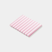 Roze en witte snoepjes strepen post-it® notes (Schuin)