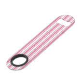 Roze en witte snoepjes strepen speed flessenopener (Voorkant Gekanteld)