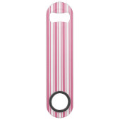 Roze en witte snoepjes strepen speed flessenopener (Achterkant)