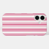 Roze en witte snoepstrepen Case-Mate iPhone case (Achterkant (horizontaal))
