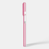 Roze en witte snoepstrepen Case-Mate iPhone case (Achterkant / Links)