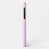 Roze en witte snoepstrepen Case-Mate iPhone case (Achterkant/links)