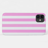 Roze en witte snoepstrepen Case-Mate iPhone case (Achterkant (horizontaal))