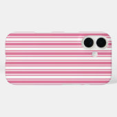 Roze en witte snoepstrepen Case-Mate iPhone case (Achterkant (horizontaal))