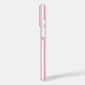 Roze en witte snoepstrepen Case-Mate iPhone case (Achterkant / Links)