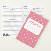 Roze en Witte Speelse Notitieboek (Binnen)