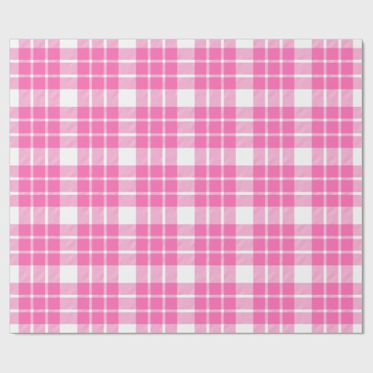 Roze en witte speldenstang |Groot patroon| Cadeaupapier (Vlak)