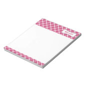  roze en witte speldenstang notitieblok (Linkerzijde)