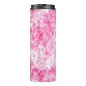 Roze en witte spikkels textuur achtergrond thermosbeker (Achterkant)