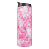 Roze en witte spikkels textuur achtergrond thermosbeker (Geroteerd rechts)