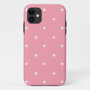 Roze en Witte Star iPhone draagtas Case-Mate iPhone Case