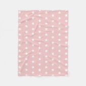 Roze en witte Star Patroon Fleece Deken (Voorkant)