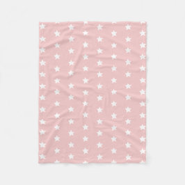 Roze en witte Star Patroon Fleece Deken